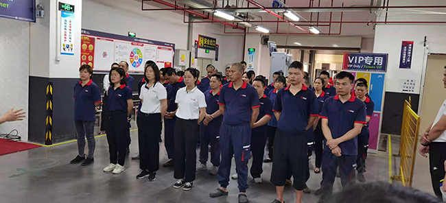 中安諧實地反饋晨會落實情況