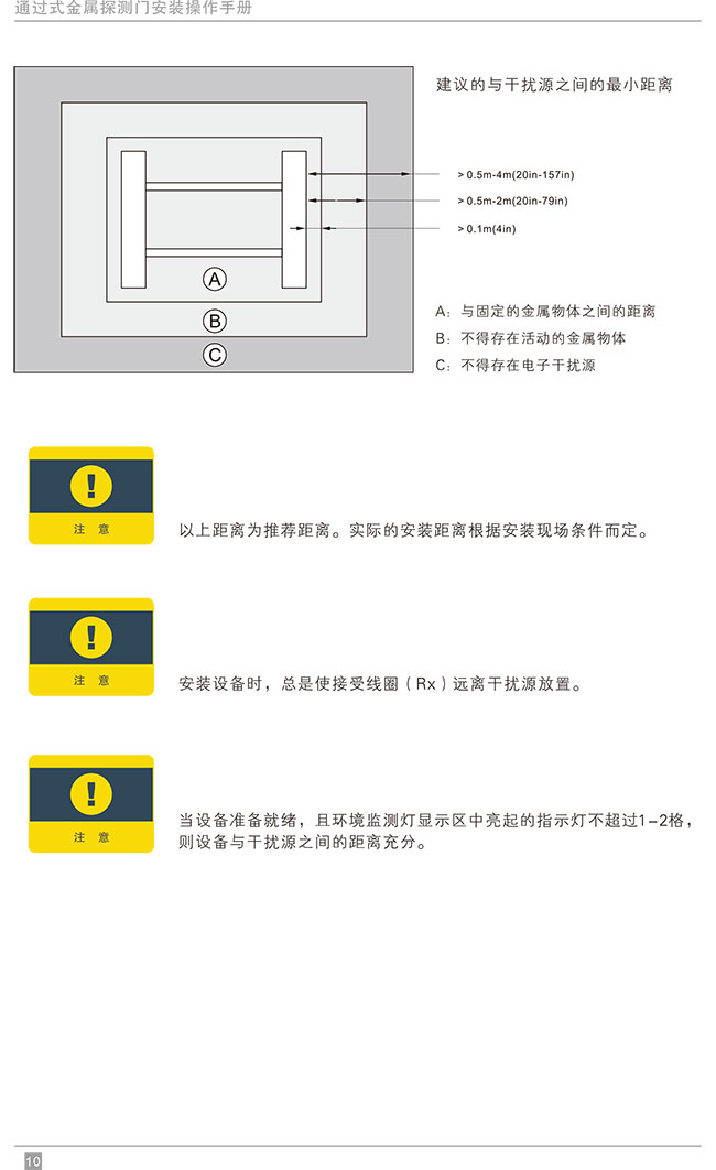 便攜式折疊金屬探測(cè)安檢門中文使用說明書-中安諧