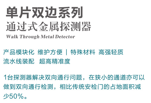 單扇通過式金屬探測安檢門