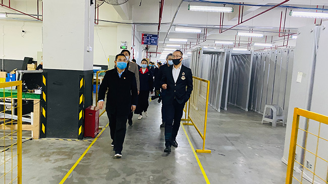 河源市源城區委書記鄧卓文到中安諧考察關懷