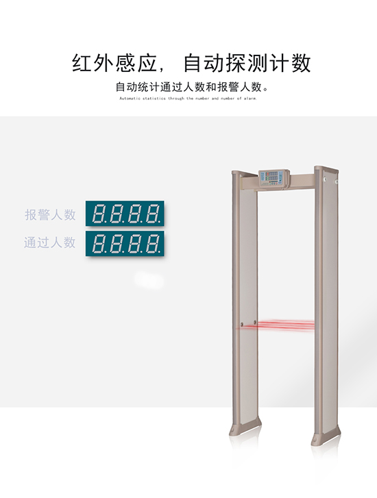 300棕色數碼管小主機盒金屬探測安檢門