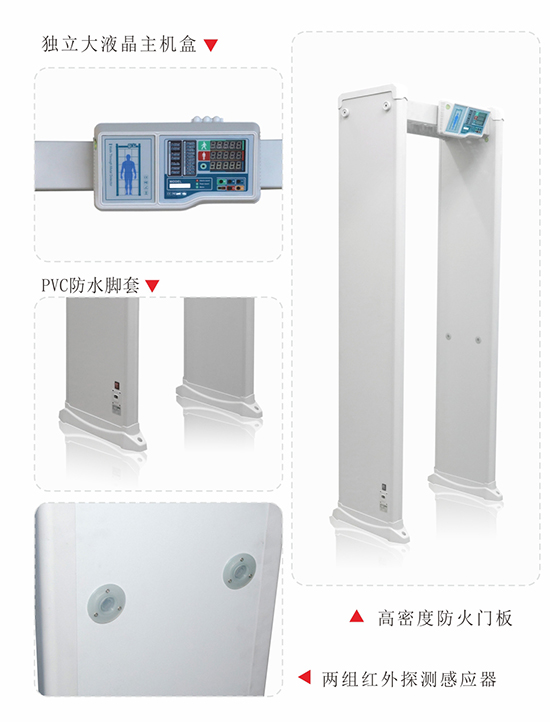 400門板數(shù)碼管大主機(jī)盒金屬探測安檢門產(chǎn)品細(xì)節(jié)